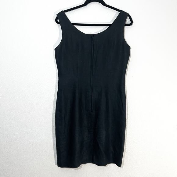 Vintage  Linen Dress Ellen Ashley Womens 4 Office Work Capsule Sheath Hourglass - Picture 4 of 7
